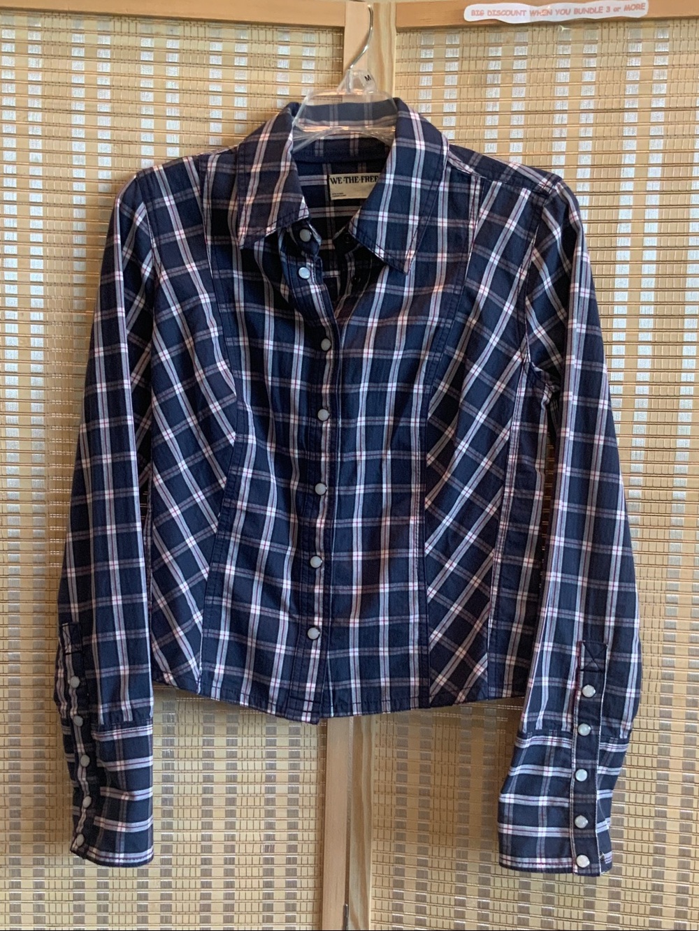 We The Free Western Style blouse with lots of details. XS